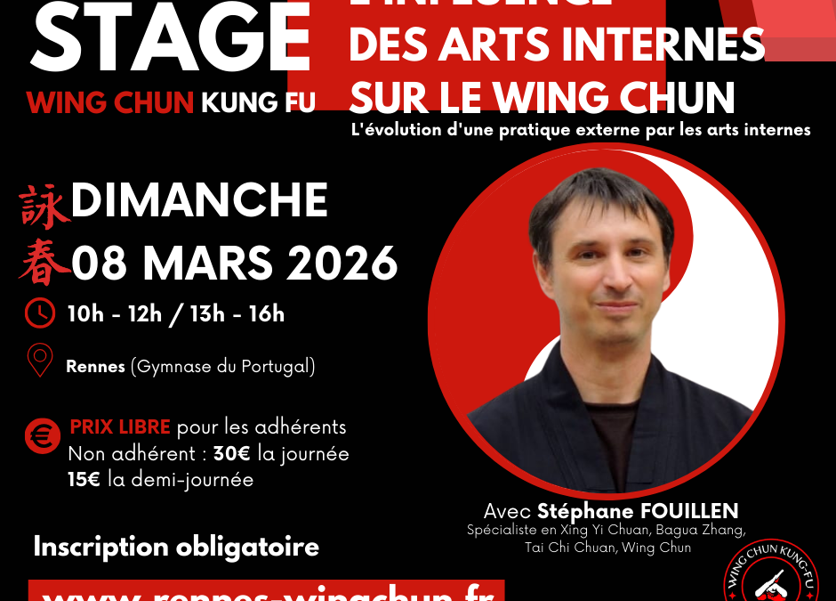 Stage : l&rsquo;influence des arts internes sur le Wing Chun