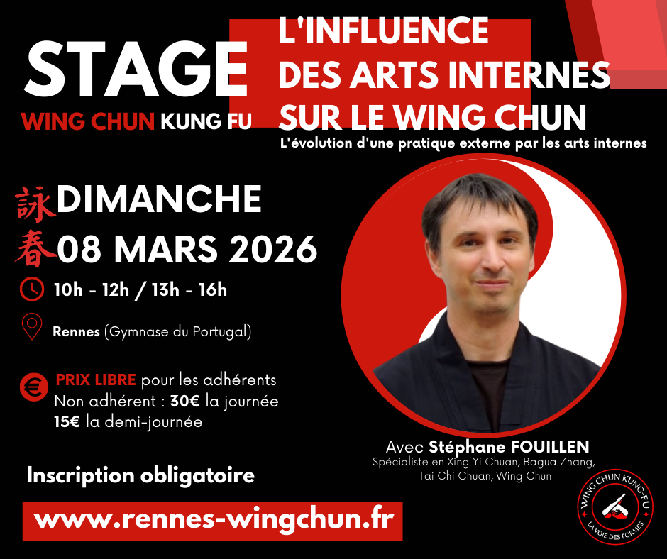 Stage : l&rsquo;influence des arts internes sur le Wing Chun