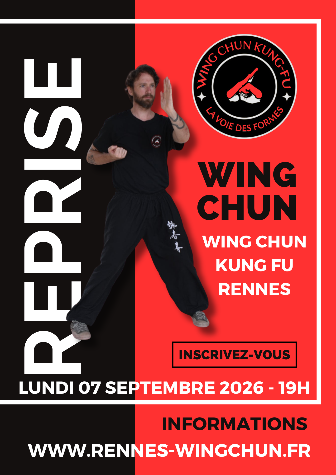 Reprise saison 2026-2027 des cours de Wing Chun à Rennes